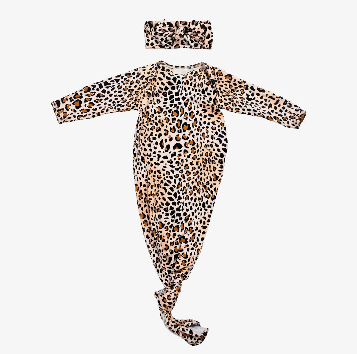 Leopard Knotted Gown & Bow