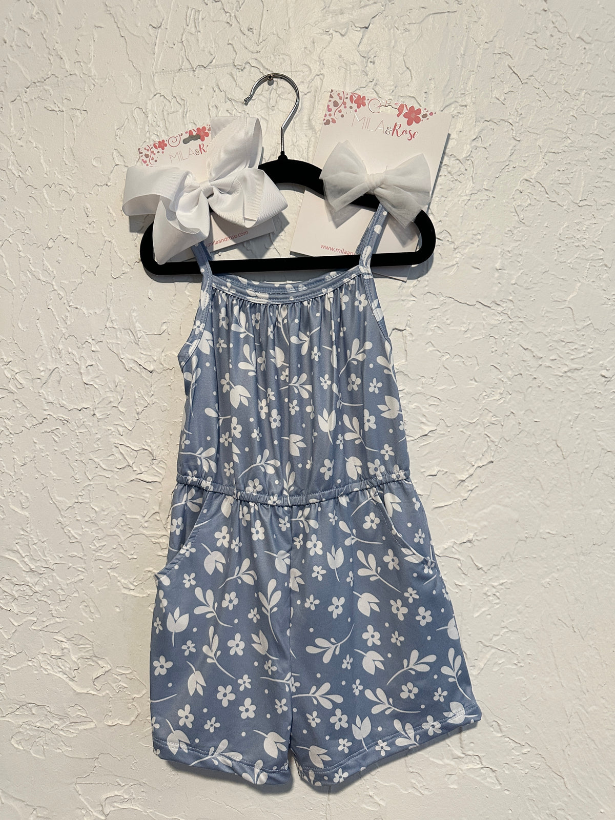 Blue Floral Romper