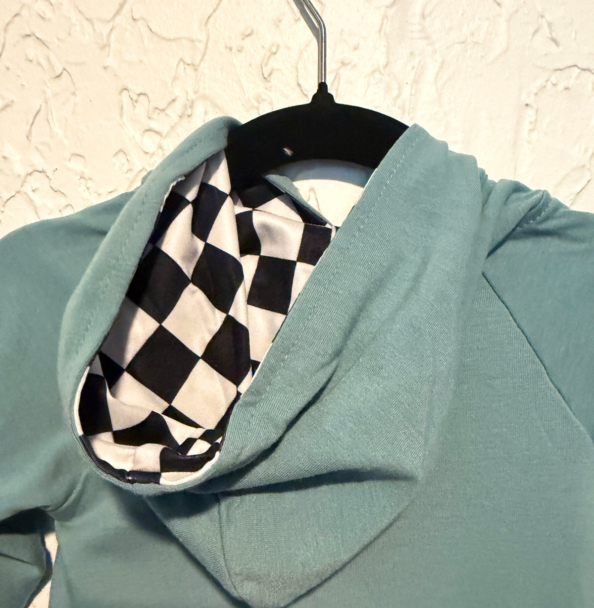 Checkered Pocket Bubble Hoodie