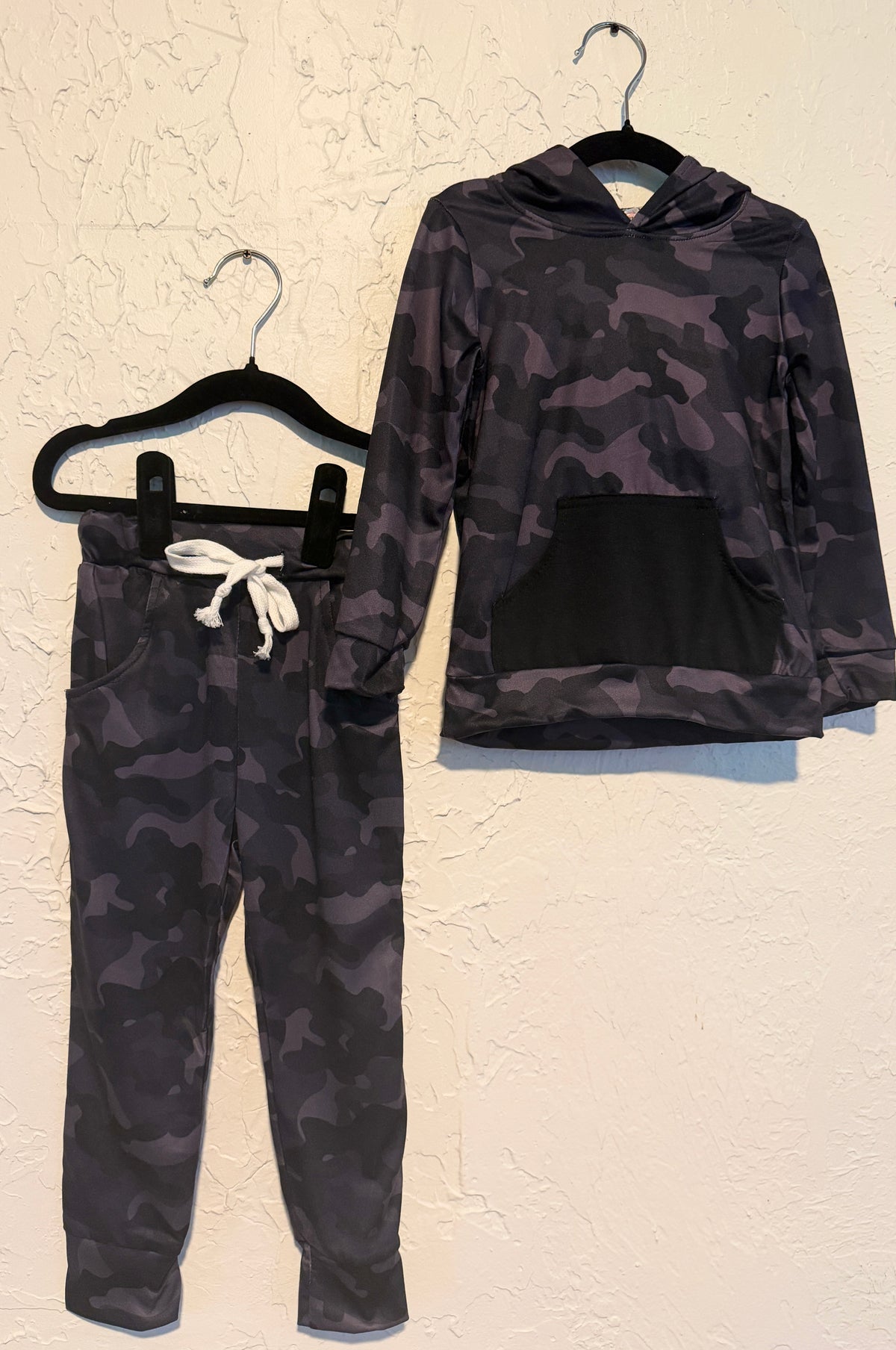 Black & Grey Camo Jogger Set