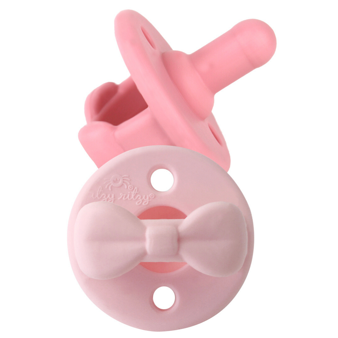 Pacifier Set (2-pack): Pink Bows