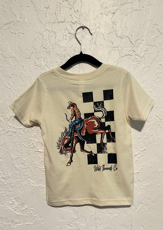 Checkered Rodeo Cowboy Tee
