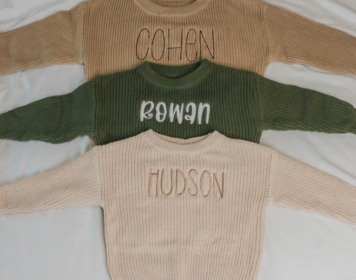 Baby/Toddler Custom Name Sweater