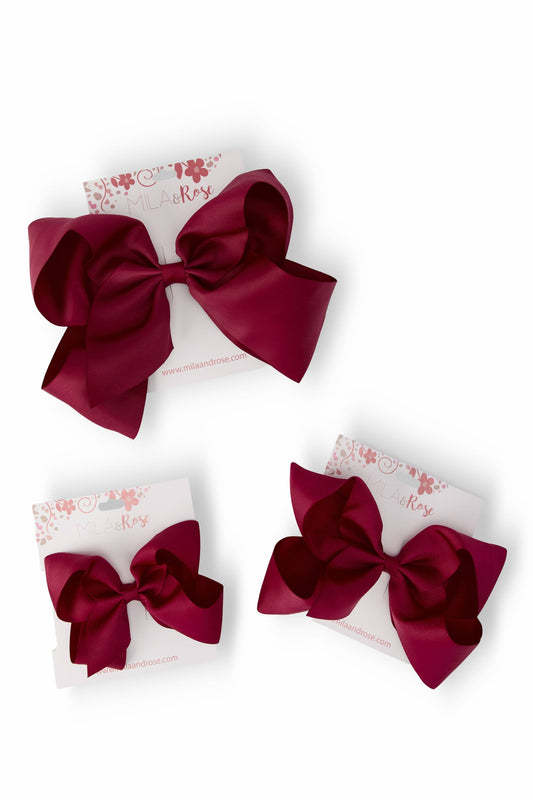 Maroon Hair Bow