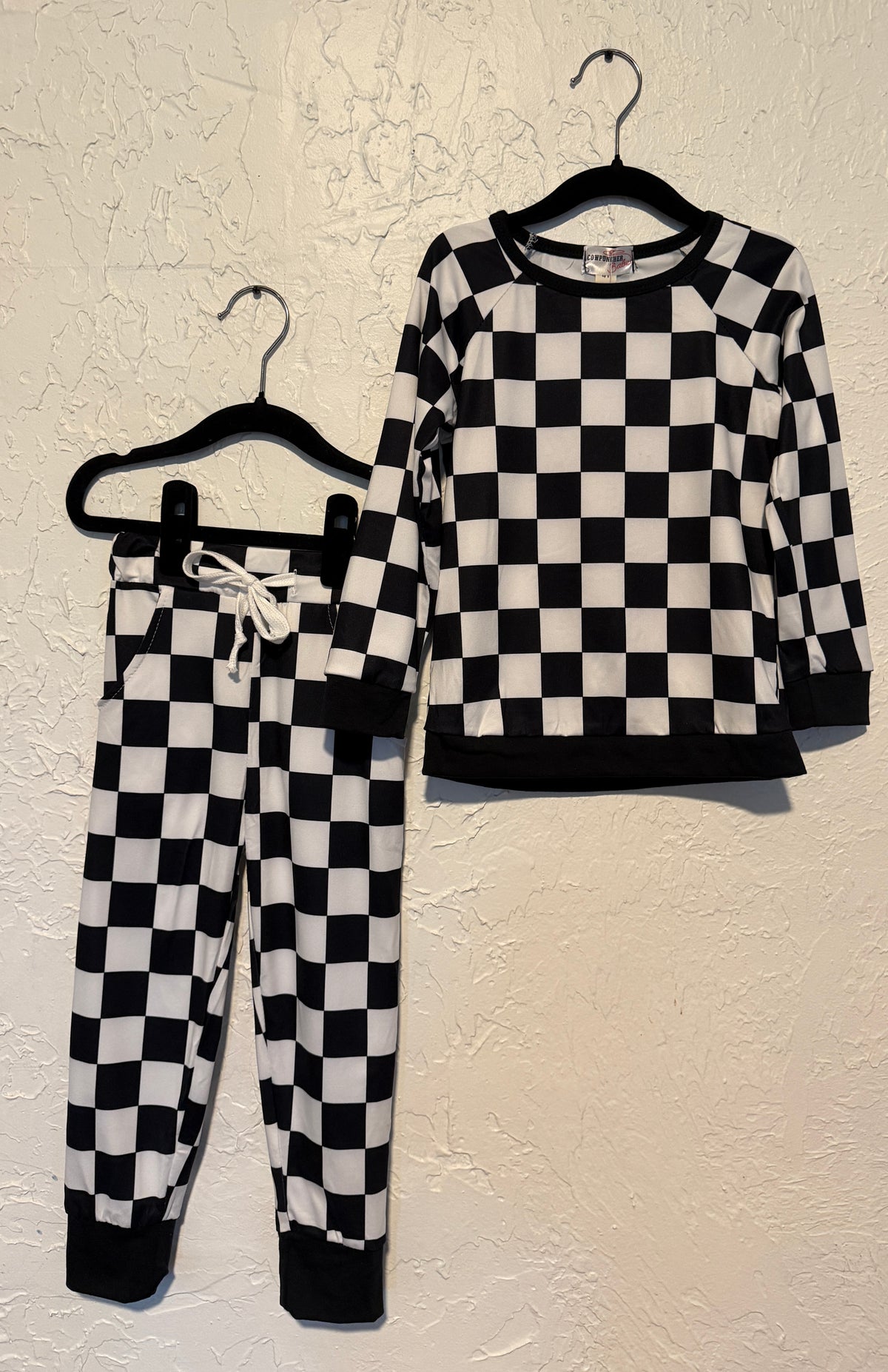Checkered Jogger Set