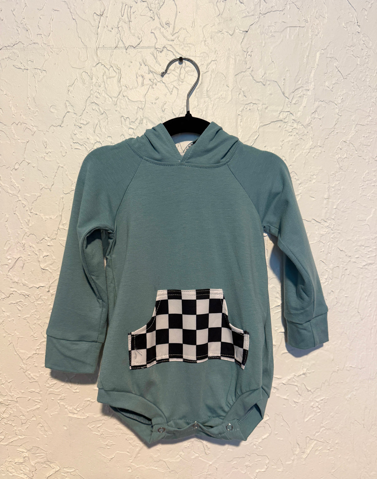Checkered Pocket Bubble Hoodie