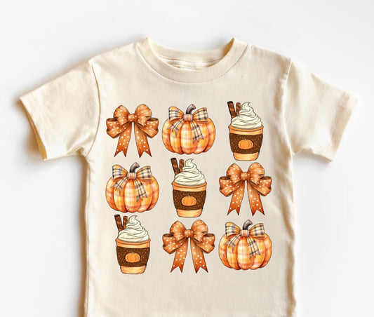 *PREORDER* Girls Pumpkin & Coffee Tee