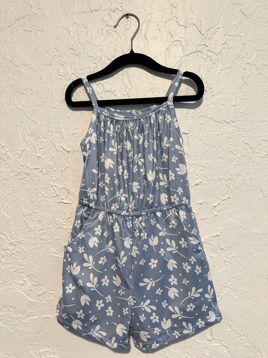 Blue Floral Romper