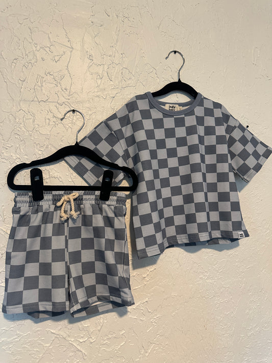 Blue Checkered Set