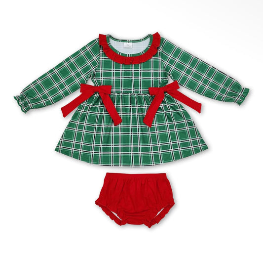*PREORDER* Plaid Christmas Bloomer Set