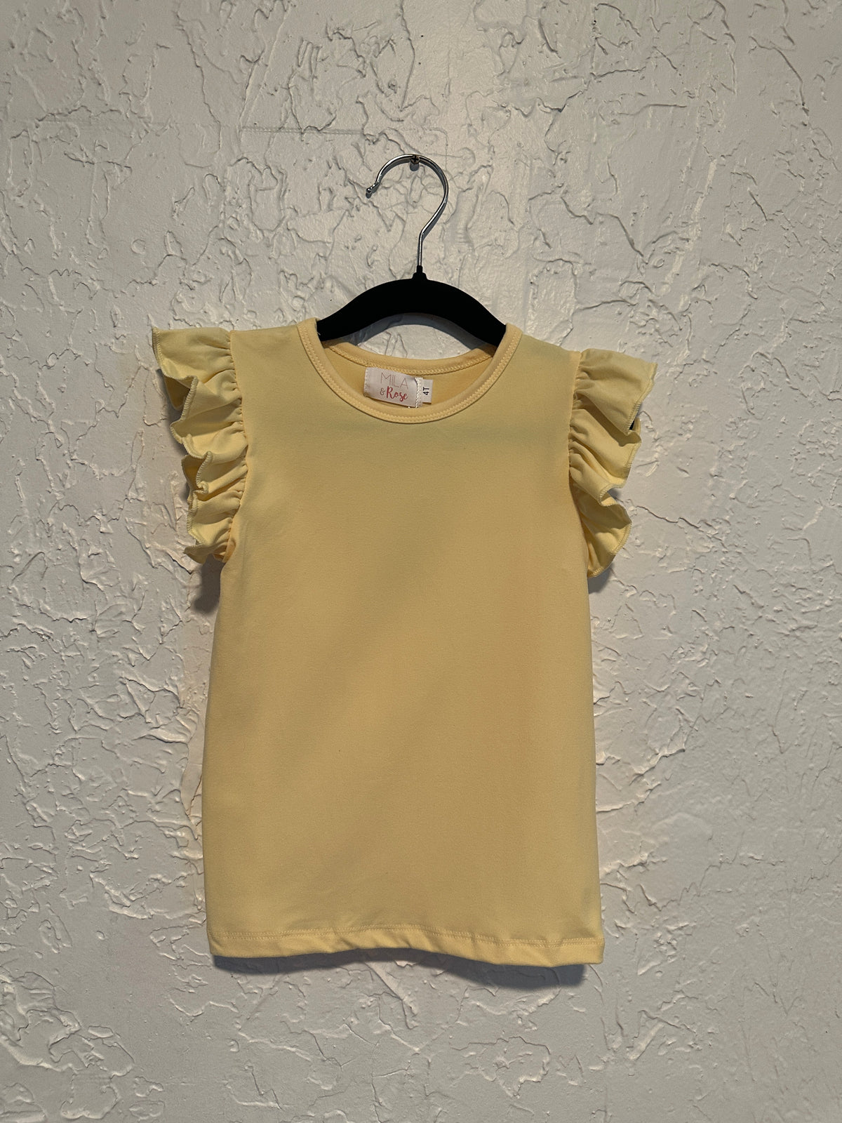 Butter Yellow Ruffle Top