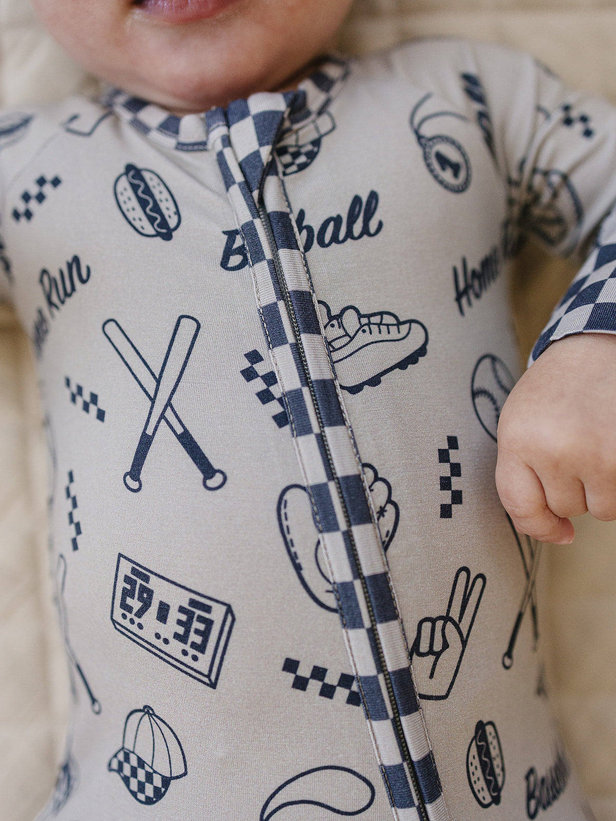 Bamboo Zip Romper | Home Run