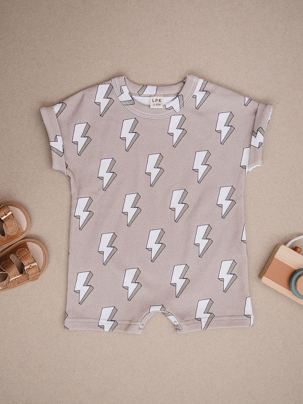 Cotton Romper | Electric Beige