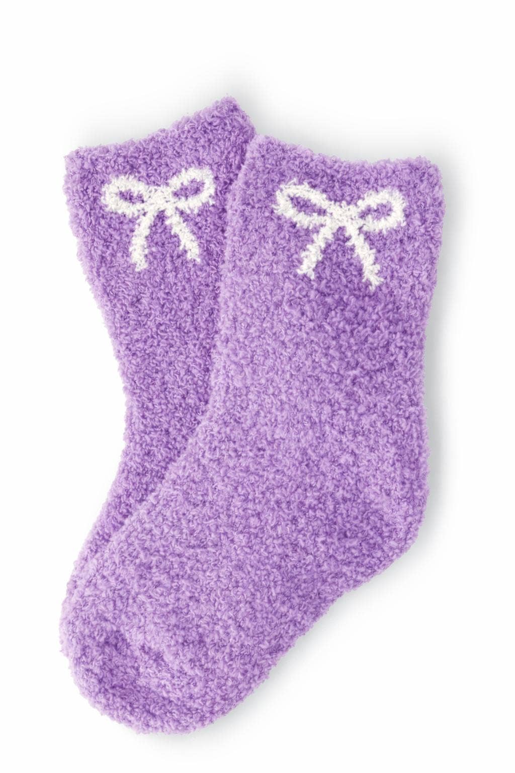 Lilac Bow Cozy Socks