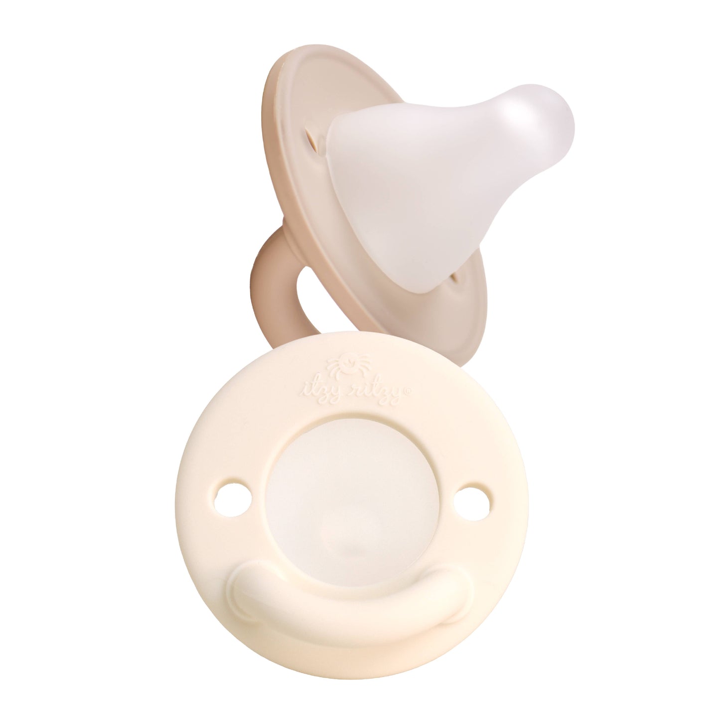 NEW Latch & Soothe Breastlike Pacifier Taupe Set