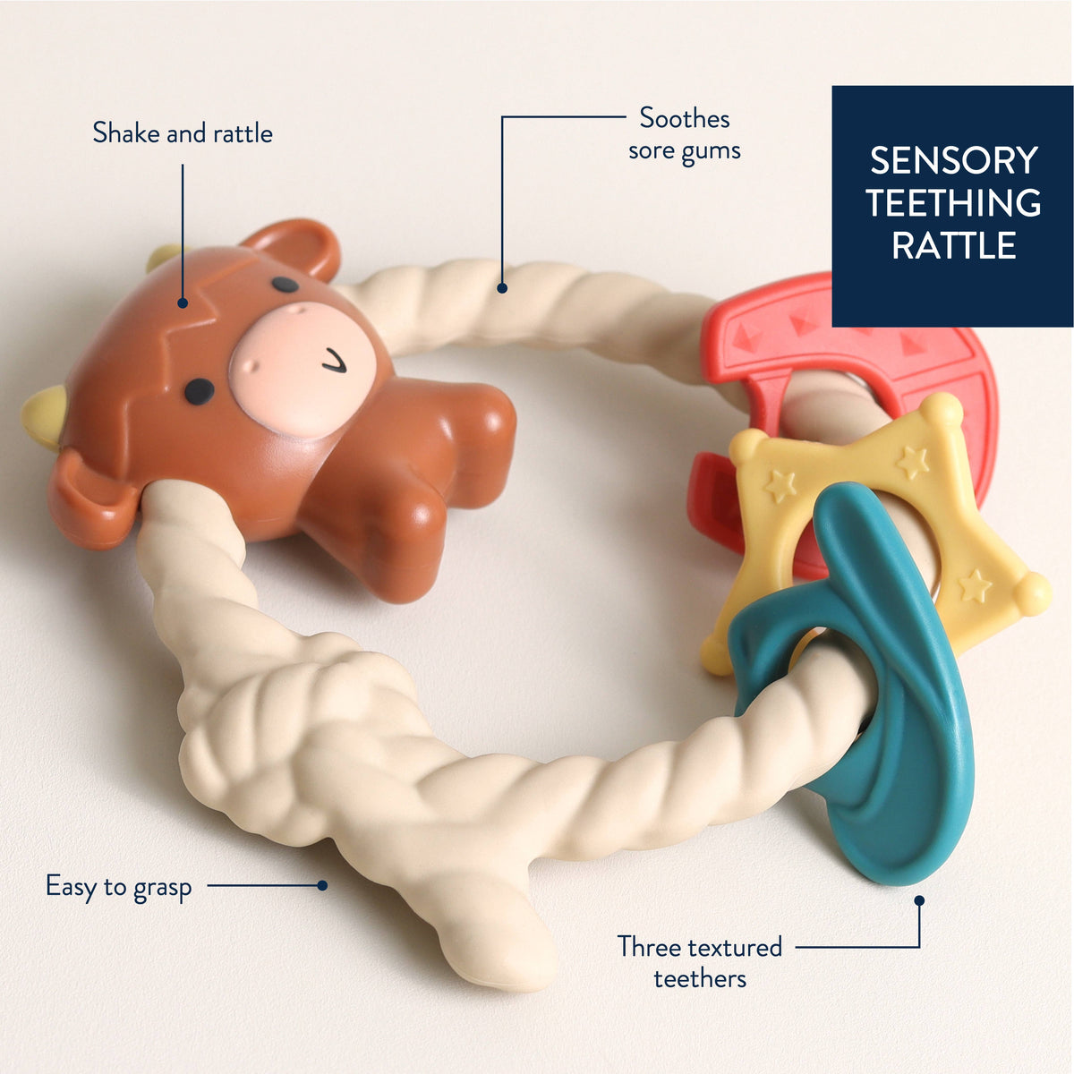 Highland Cow Silicone Teether