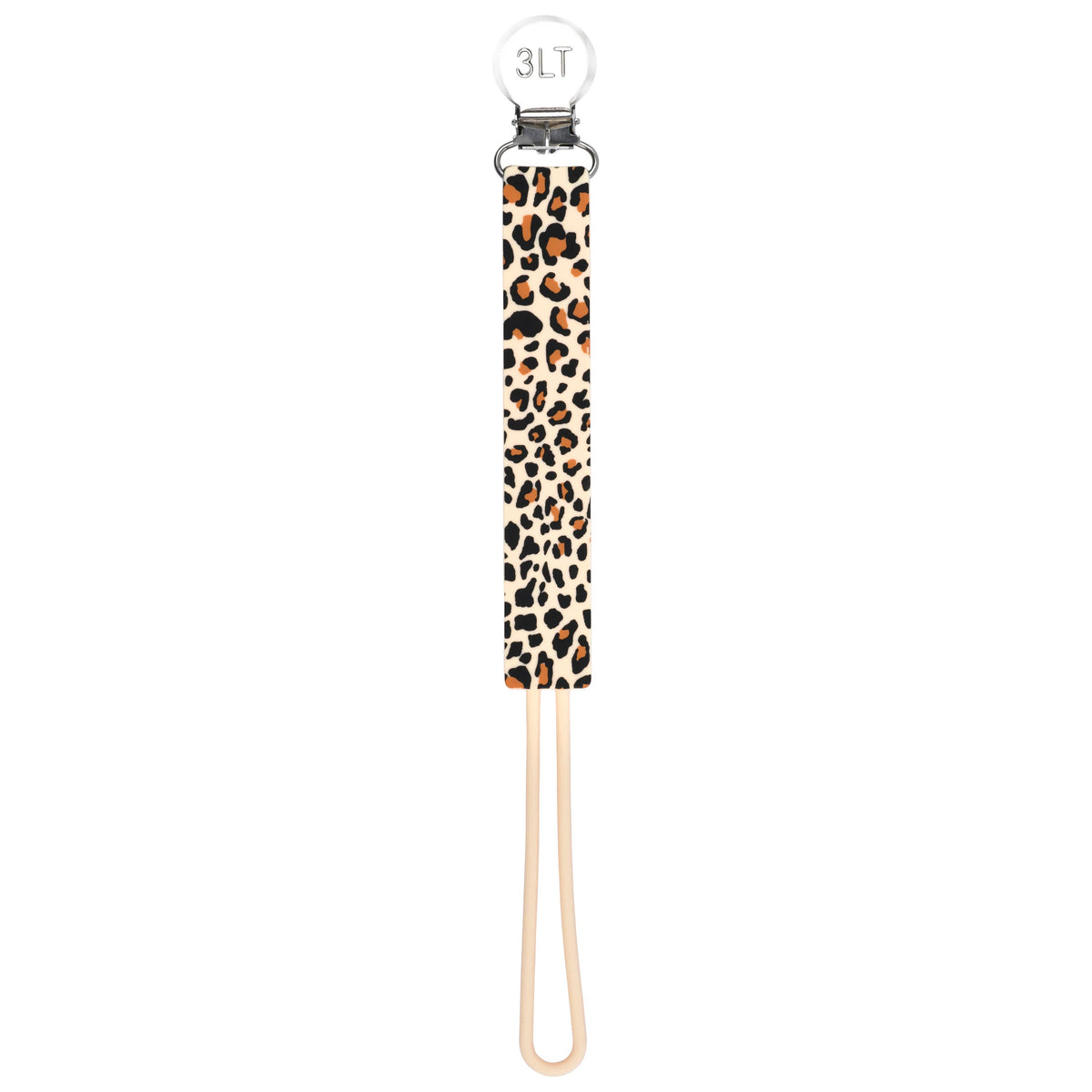 Leopard All Silicone Modern Pacifier Clip