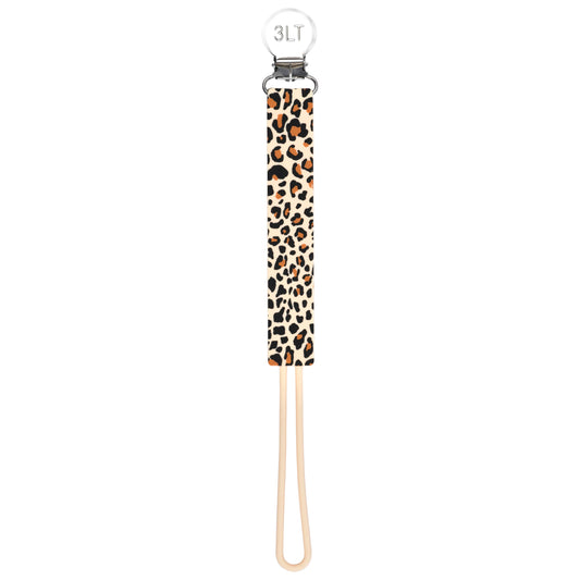 Leopard All Silicone Modern Pacifier Clip